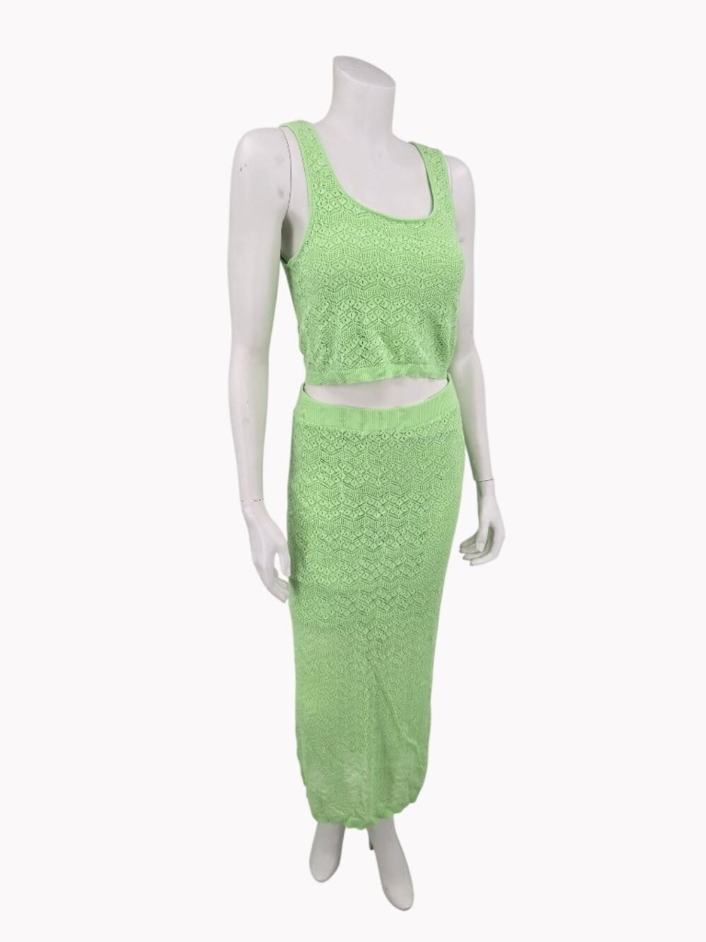 House of Harlow 1960 Womens Size S Green Knit Two Piece Skirt Set NWT